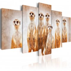 Obraz - Rodina surikát