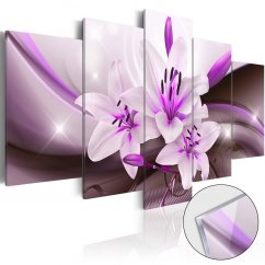 Obraz na akrylátovém skle - Fialová pouštní lilie