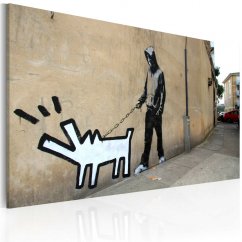 Obraz - Štekajúci pes (Banksy)