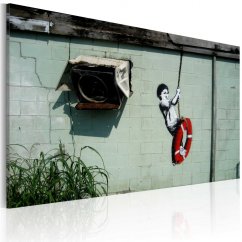 Obraz - Chlapec na hojdačke (Banksy)