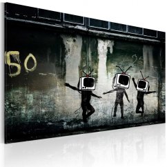 Obraz - Televízne hlavy tancujú (Banksy)