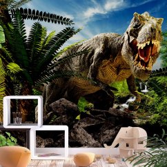 Samolepící fototapeta - Rozzlobený tyranosaurus