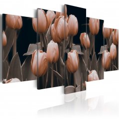 Obraz - Tulipány v sépiovej farbe