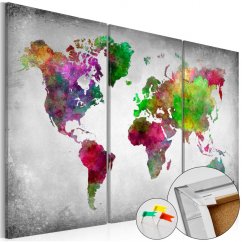 Korková nástěnka - Rozmanitost světa - Mapa