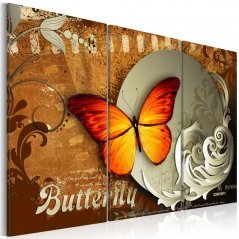 Obraz - Motýľ ohnivák a spln