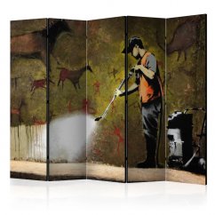 Paraván - Banksy - jaskynná maľba II