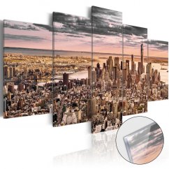 Obraz na akrylátovém skle - New York: Ranní obloha