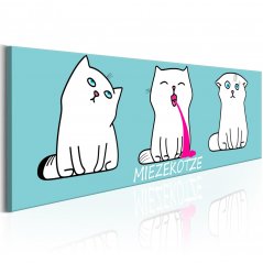 Obraz - Vracajúce mačky: mačacie trio (modré)