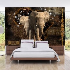 Samolepiaca fototapeta  - Hnedé slony