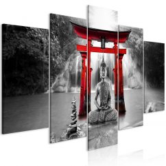 Obraz - Úsměv Buddhy - červený