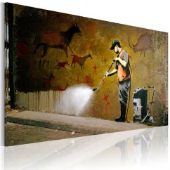 Obraz - Čistenie jaskyne Lascaux (Banksy)