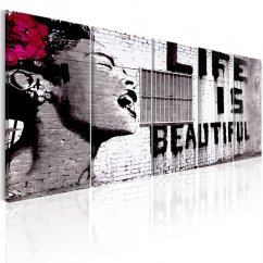 Obraz - Banksy: Život je krásny