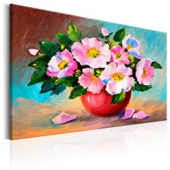 Ručne maľovaný obraz - Jarná kytica