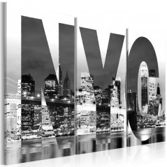 Obraz - New York (čiernobiely)