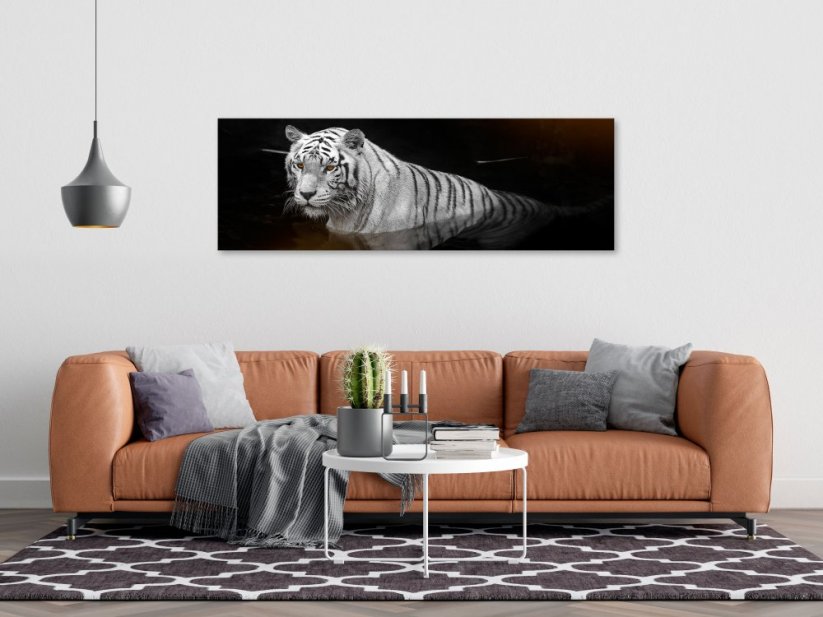 Obraz - Žiarivý tiger - oranžový