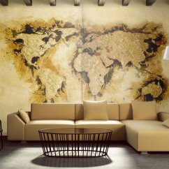 Fototapeta - Mapa sveta - zlatokopovia