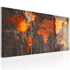 Obraz - Mapa světa: Rezavý svět