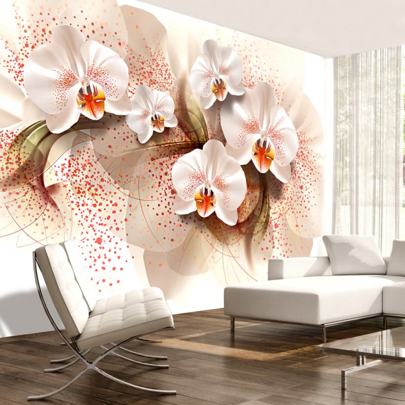 Fototapeta - Bledožlté orchidey