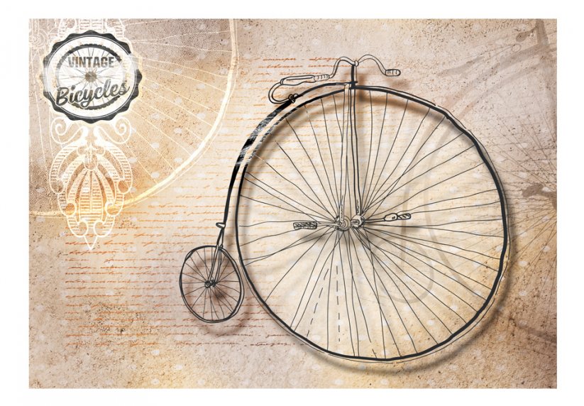 Fototapeta - Historické bicykle (sépie)