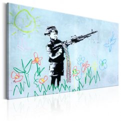 Obraz - Chlapec so zbraňou, Banksy