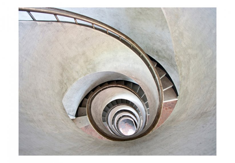 Fototapeta - Biele točité schody
