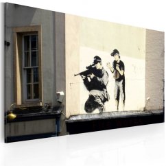 Obraz - Odstreľovač a chlapec (Banksy)