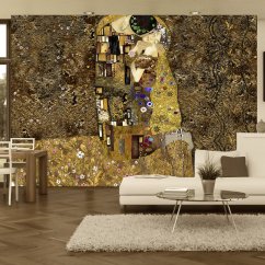 Fototapeta - Klimtova inšpirácia - zlatý bozk