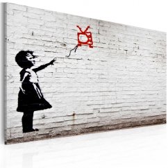 Obraz - Dievča s televízorom (Banksy)