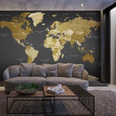 Samolepiaca fototapeta - Mapa sveta: Moderná geografia