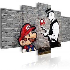 Obraz - Super Mario Mushroom Cop od Banksyho