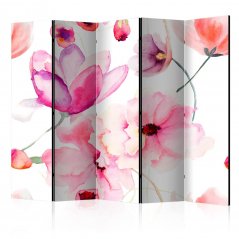Paraván - Ružové kvety II